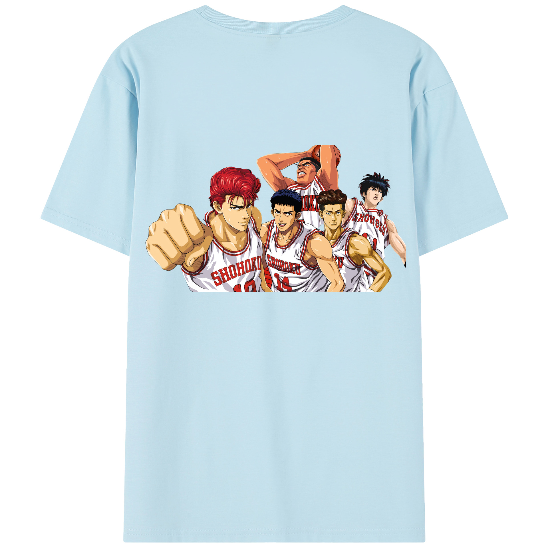 SLAM DUNK／スラムダンク 綿100％半袖Tシャツ（背面プリント）